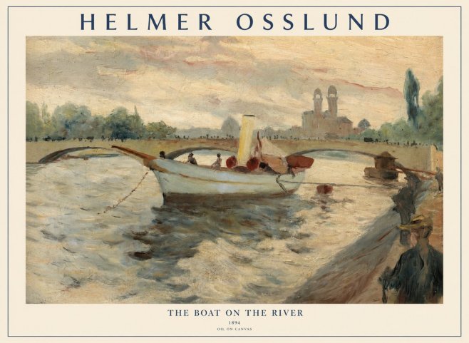 Helmer Osslund The Boat on the River No1 - Poszter