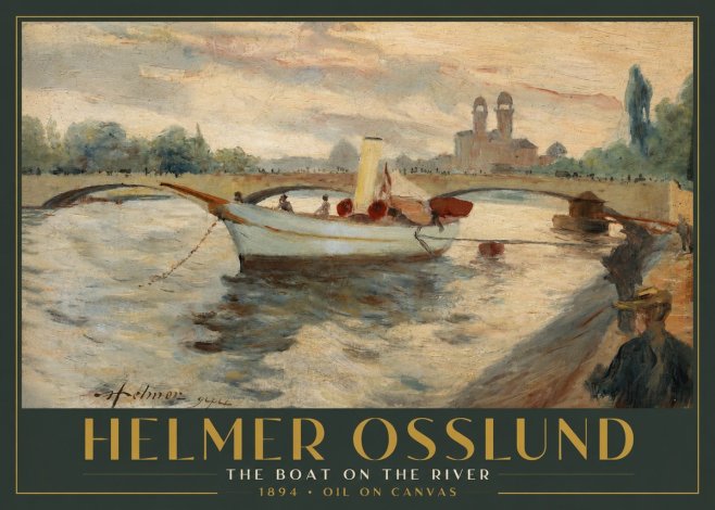 Helmer Osslund The Boat on the River No3 - Poszter