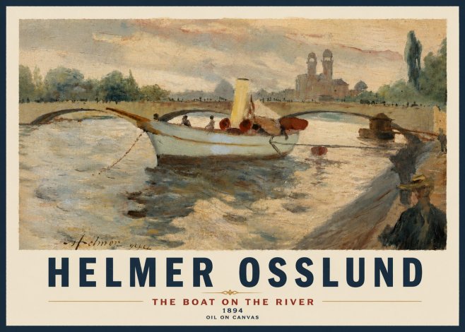 Helmer Osslund The Boat on the River No5 - Poszter