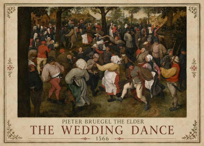 Pieter Bruegel The Wedding Dance II No1 - Poszter