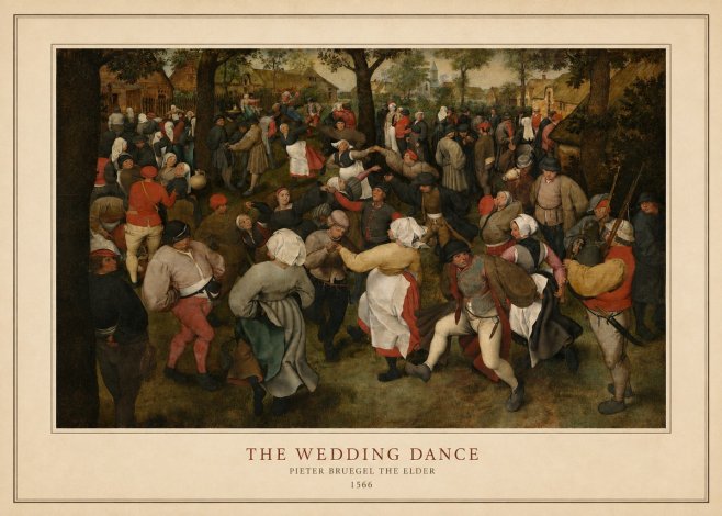 Pieter Bruegel The Wedding Dance II No4 - Poszter