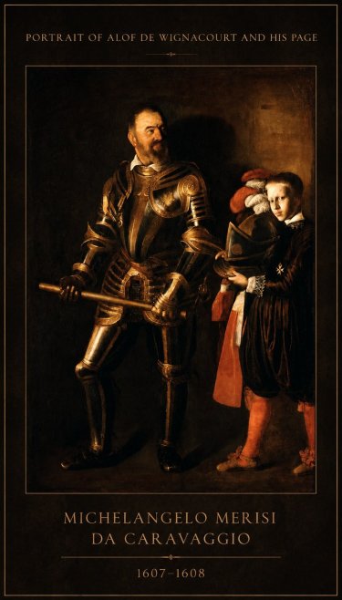Michelangelo Merisi da Caravaggio Portrait of Alof De Wignacourt and His Page No1 - Poszter