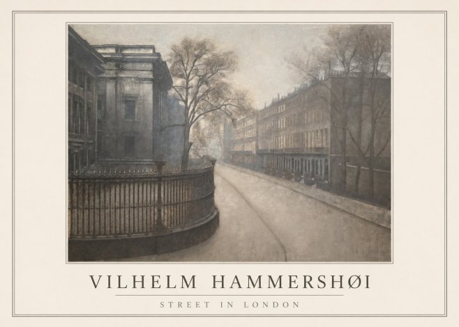 Vilhelm Hammershøi Street in London No1 - Poszter