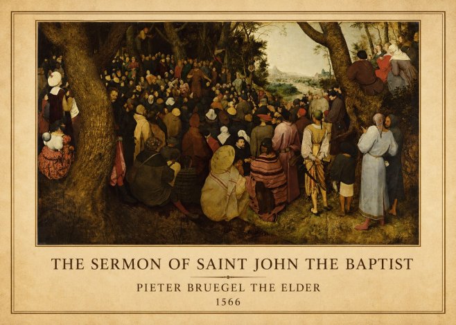 Pieter Bruegel The Sermon of Saint John the Baptist II No1 - Poszter