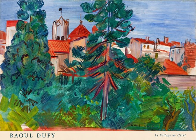 Raoul Dufy Le Village De Céret No5 - Poszter