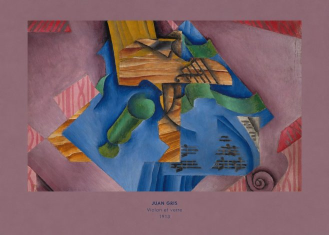 Juan Gris Violon Et Verre No5 - Poszter