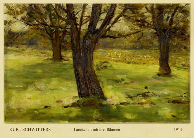 Kurt Schwitters Landschaft Mit Drei Bäumen No6 - Poszter