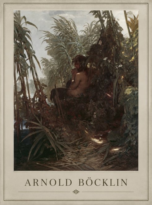 Arnold Böcklin Faun Playing the Panpipes No1 - Poszter
