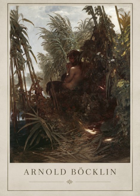Arnold Böcklin Faun Playing the Panpipes No2 - Poszter
