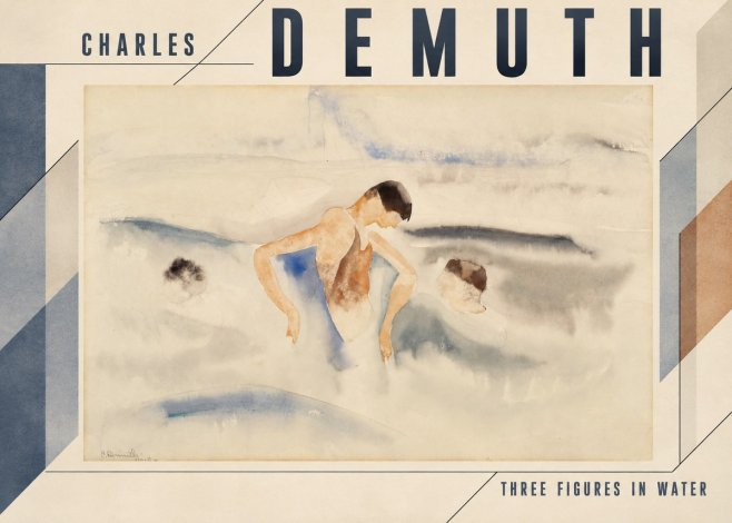 Charles Demuth Three Figures in Water No4 - Poszter