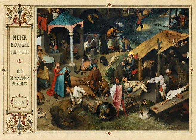 Pieter Bruegel The Netherlandish Proverbs III No2 - Poszter