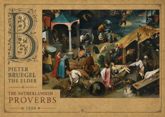 Pieter Bruegel The Netherlandish Proverbs III No5 - Poszter
