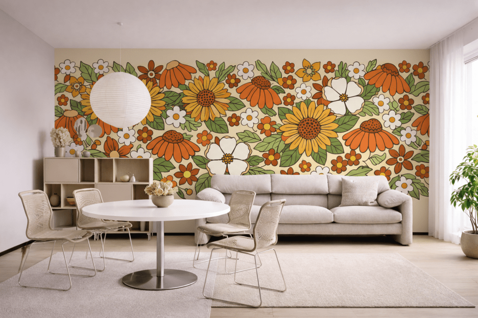 Sunlit Blossom Field