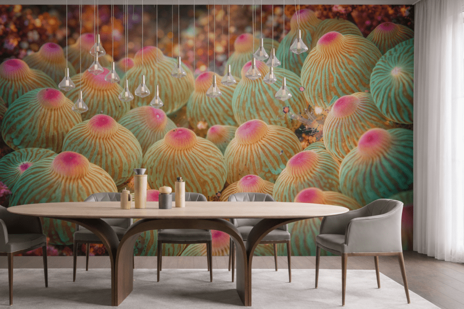 Porcelain Petal Mural