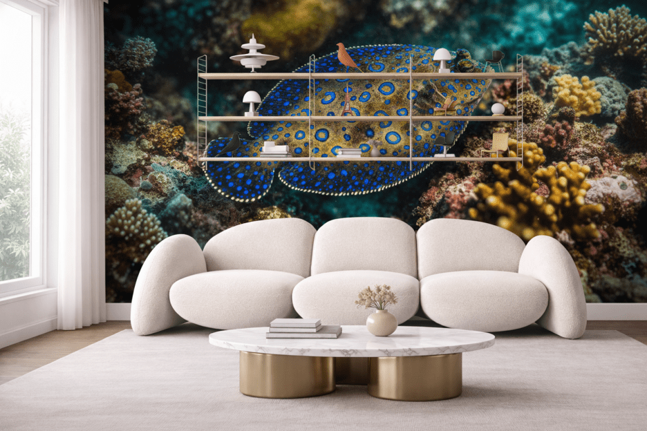 Cobalt Flounder Mural