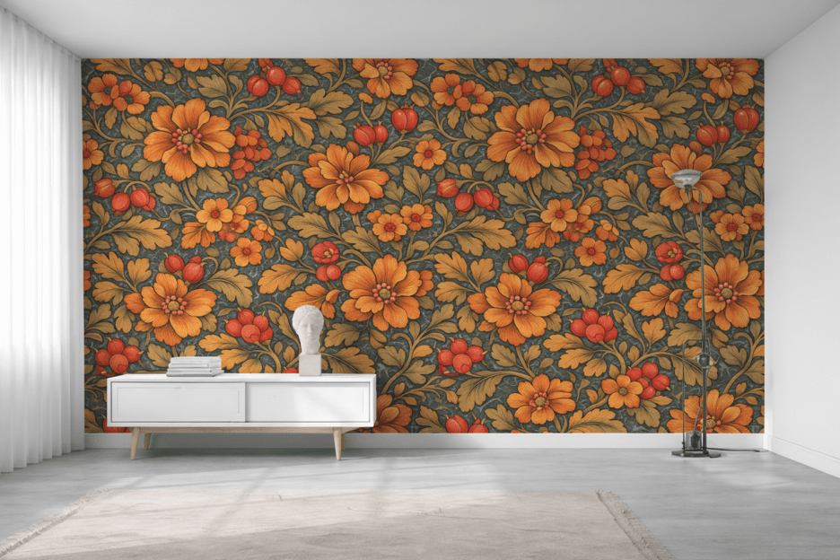 Rustic Blossom Tapestry