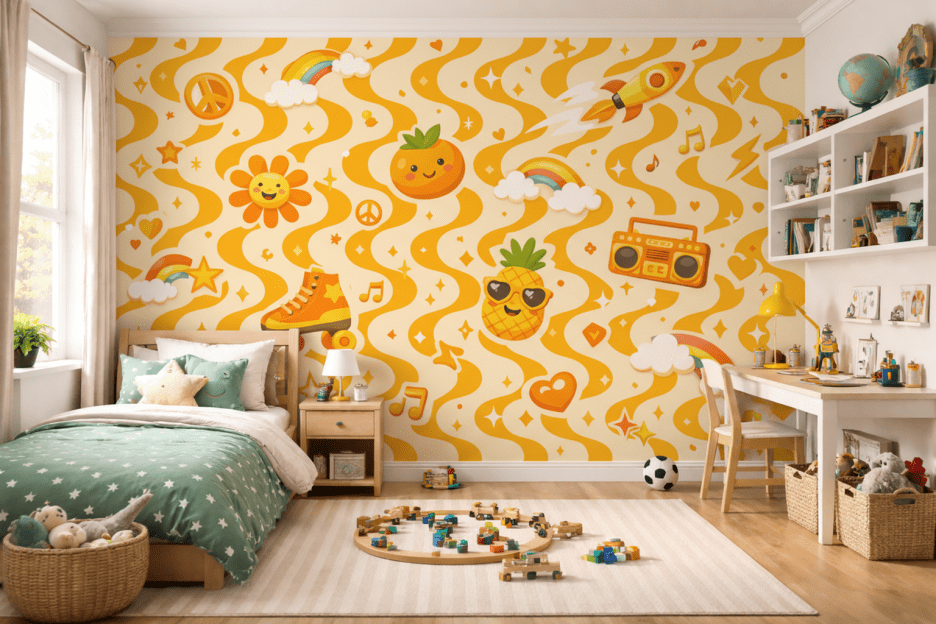 Whimsical Retro Mural
