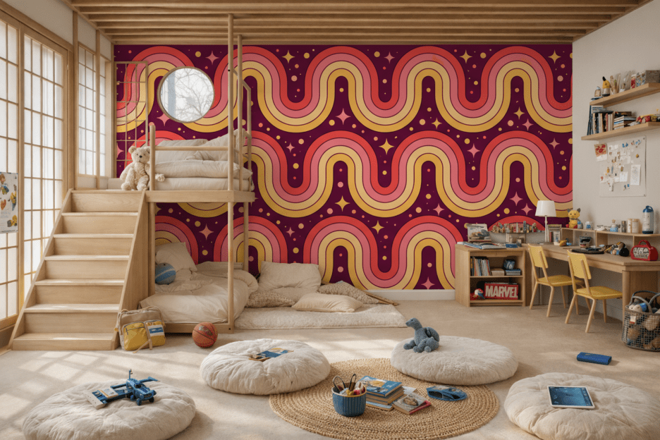 Retro Crescent Waves