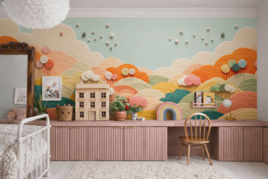 Pastel Rippled Hills