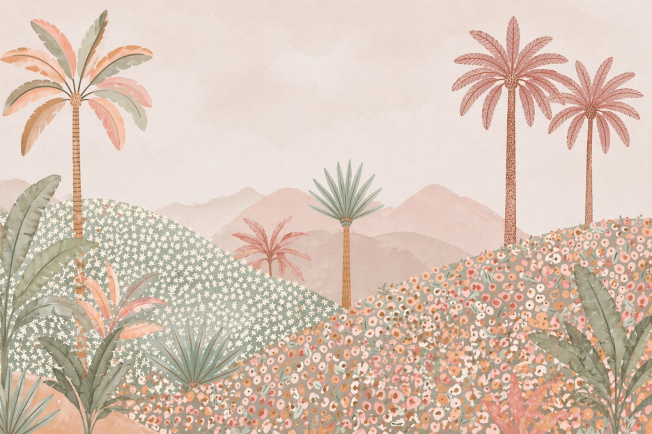 Sunlit Palm Oasis