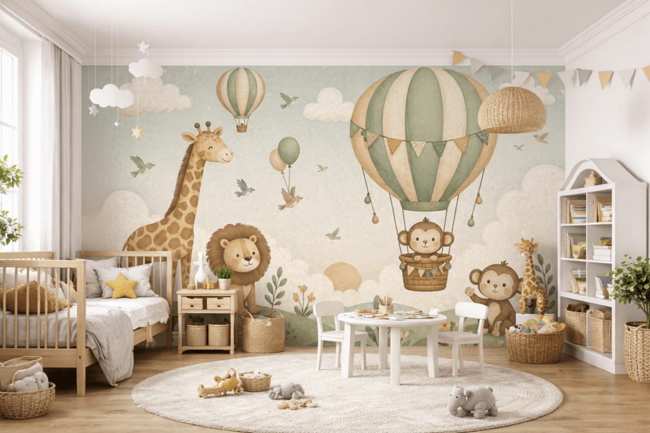 Whimsical Safari Mural