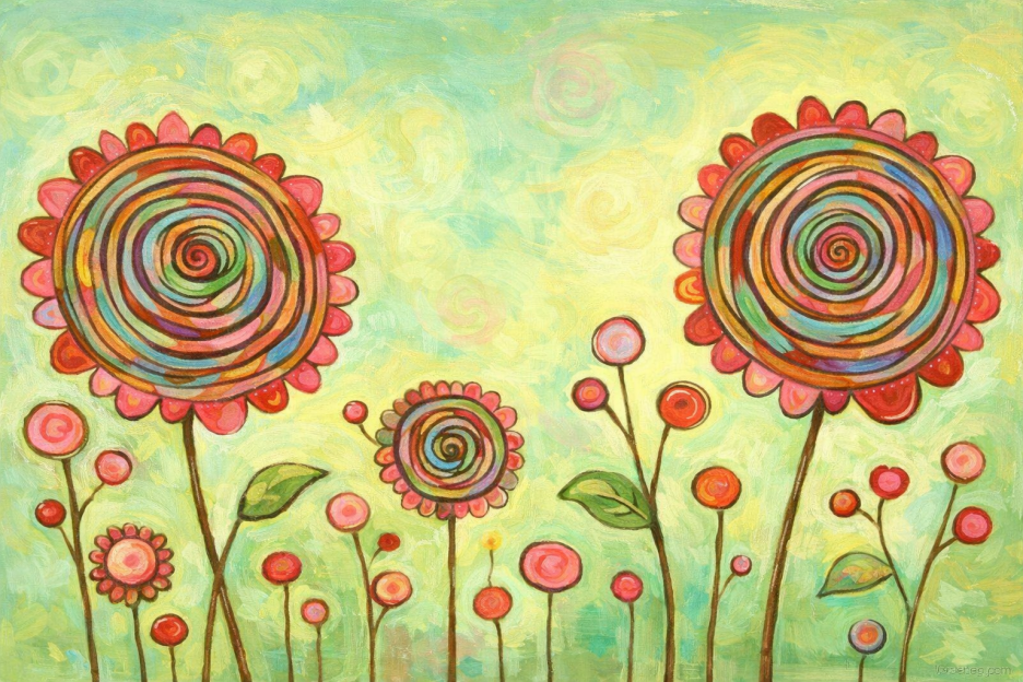 Spiral Blossom Patch