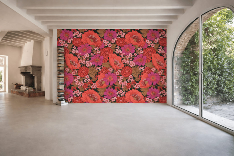 Crimson Petal Tapestry