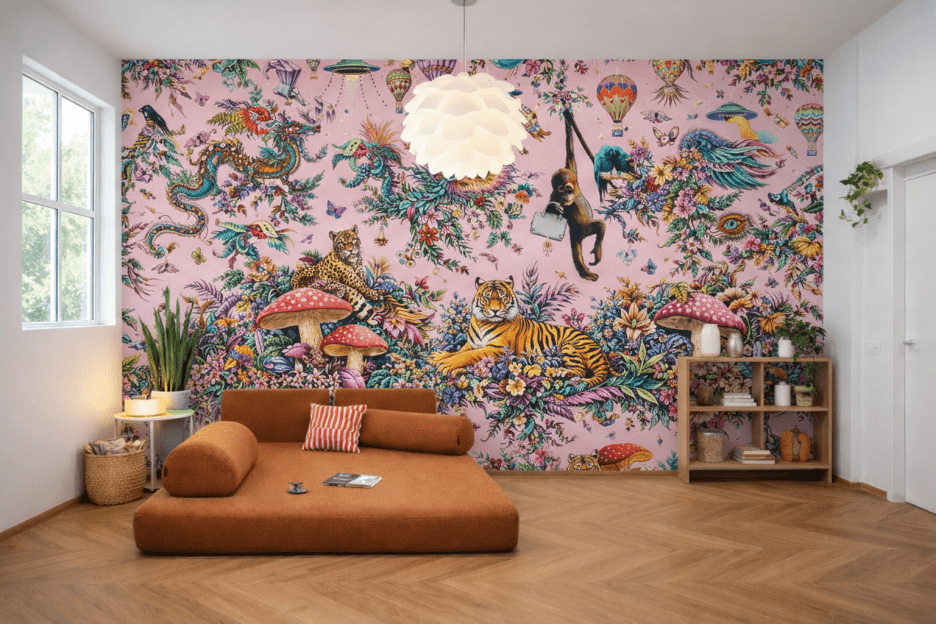Whimsical Jungle Tapestry