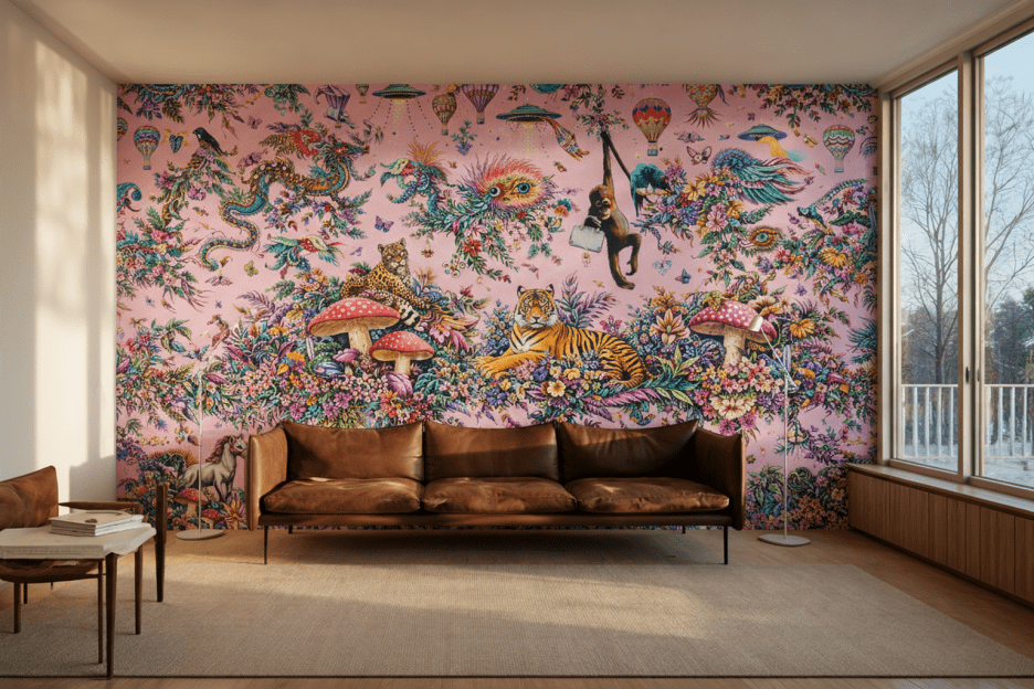 Whimsical Jungle Tapestry