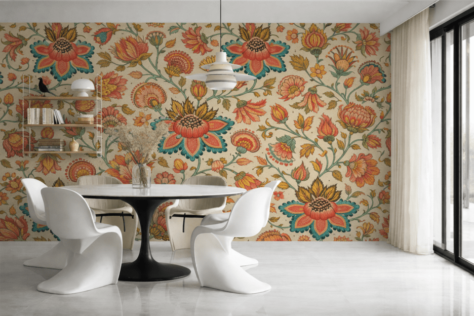 Radiant Blossom Tapestry