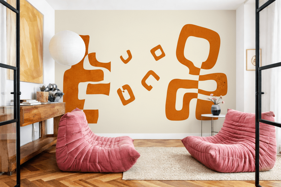 Ochre Geometric Whimsy