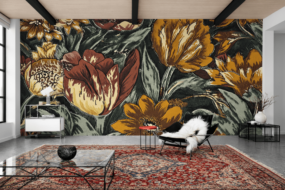 Glowing Blossom Tapestry