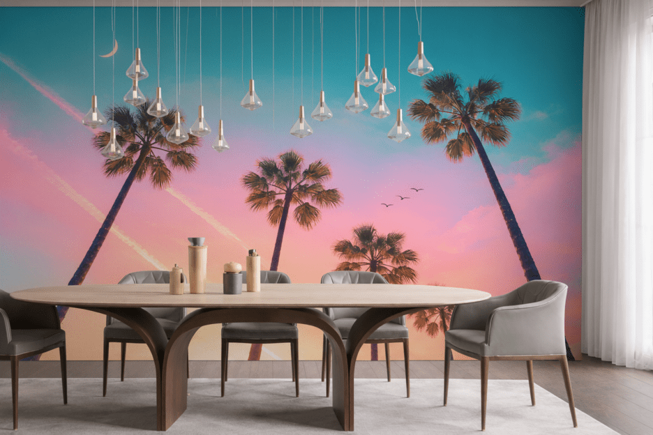 Palm Silhouette Twilight