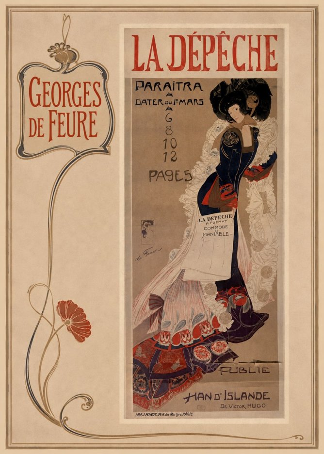 Georges de Feure La Dépêche I No2 - Poszter