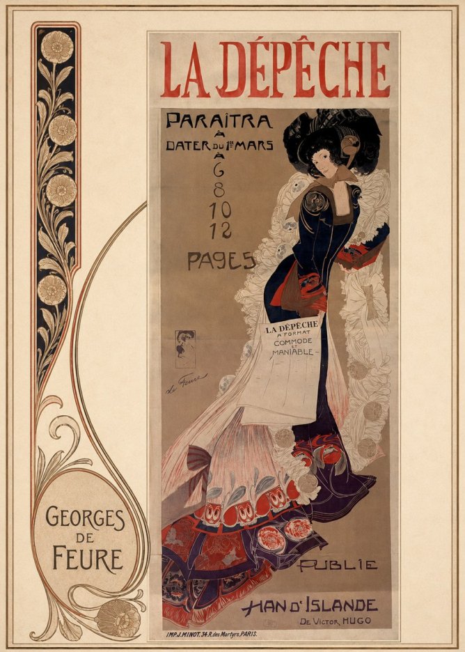 Georges de Feure La Dépêche I No6 - Poszter