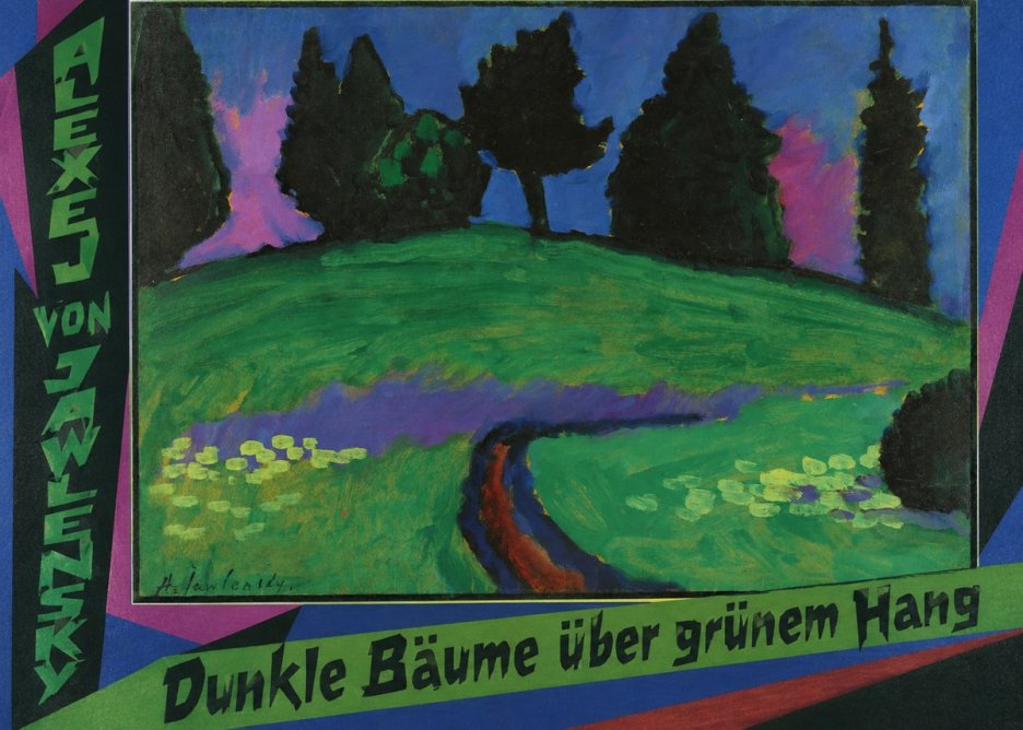 Alexej von Jawlensky Dunkle Bäume Über Grünem Hang No5 - Poszter