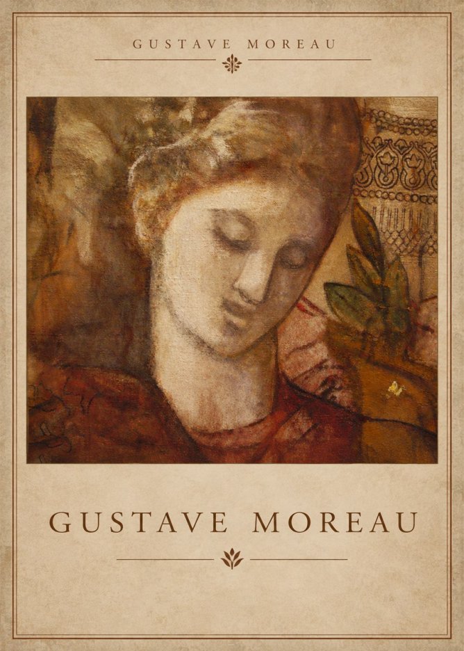 Gustave Moreau Female Head Study No4 - Poszter