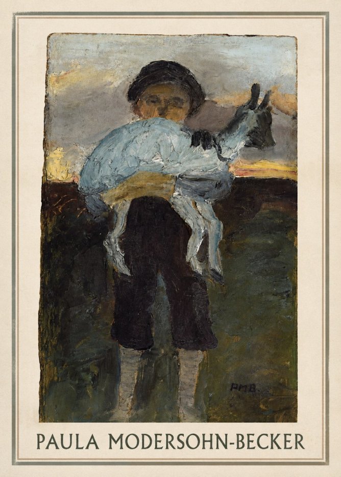 Paula Modersohn-Becker Boy with Goat No1 - Poszter
