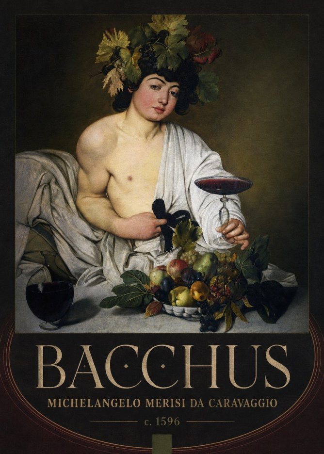 Michelangelo Merisi da Caravaggio Bacchus I No4 - Poszter