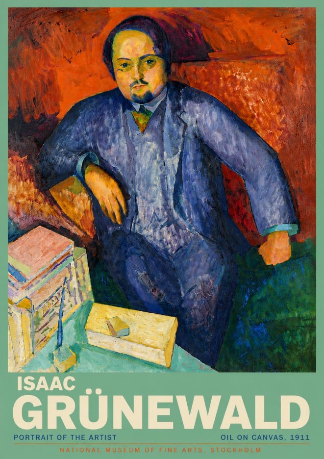Isaac Grünewald Portrait of the Artist No5 - Poszter