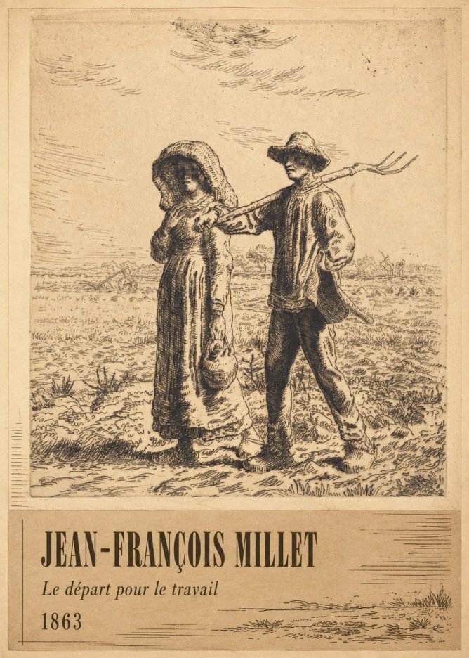 Jean-François Millet Le Départ Pour Le Travail I No2 - Poszter