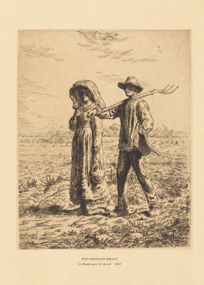 Jean-François Millet Le Départ Pour Le Travail I No6 - Poszter