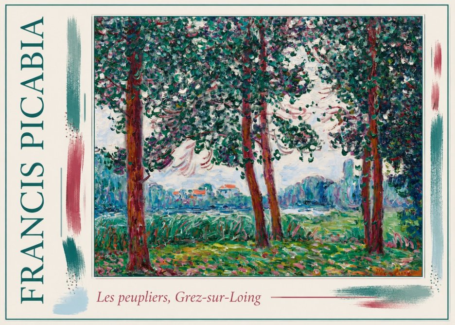 Francis Picabia Les Peupliers, Grez-sur-loing No1 - Poszter