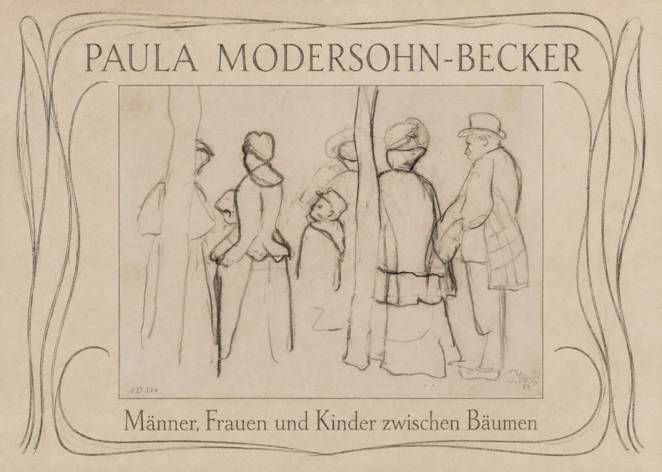 Paula Modersohn-Becker Männer, Frauen Und Kinder Zwischen Bäumen No3 - Poszter