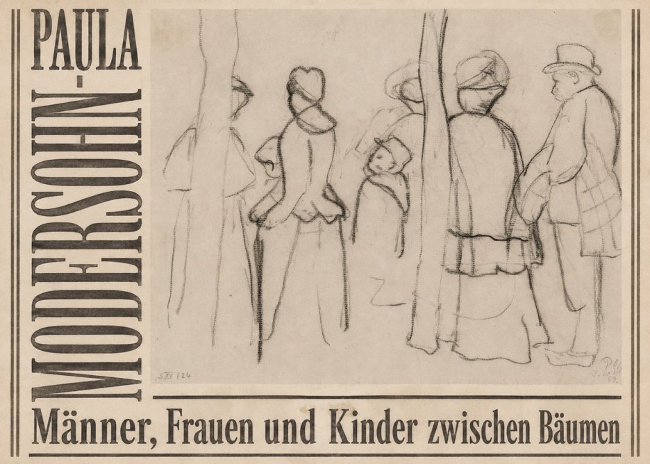 Paula Modersohn-Becker Männer, Frauen Und Kinder Zwischen Bäumen No5 - Poszter