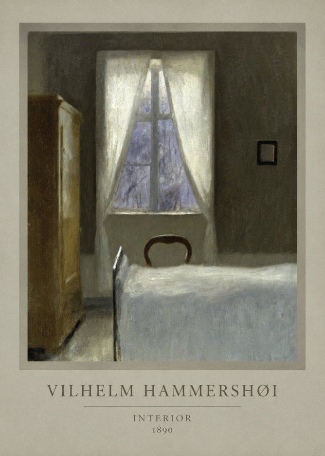 Vilhelm Hammershøi Interior I No1 - Poszter