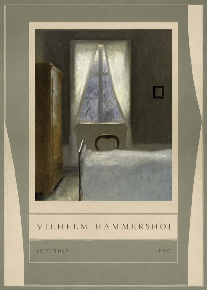 Vilhelm Hammershøi Interior I No6 - Poszter