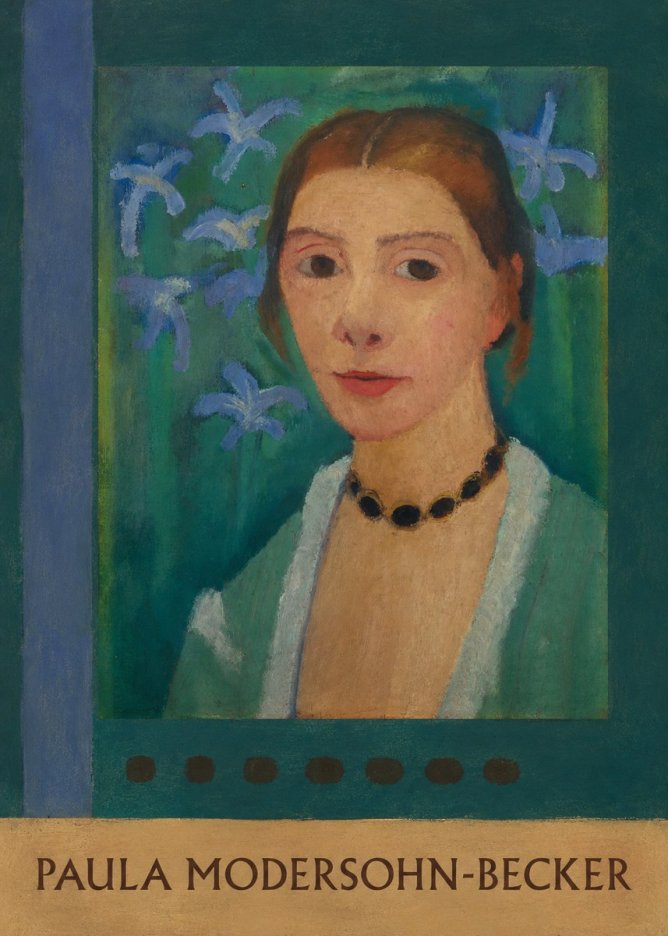 Paula Modersohn-Becker Self-portrait with Blue Flowers No6 - Poszter