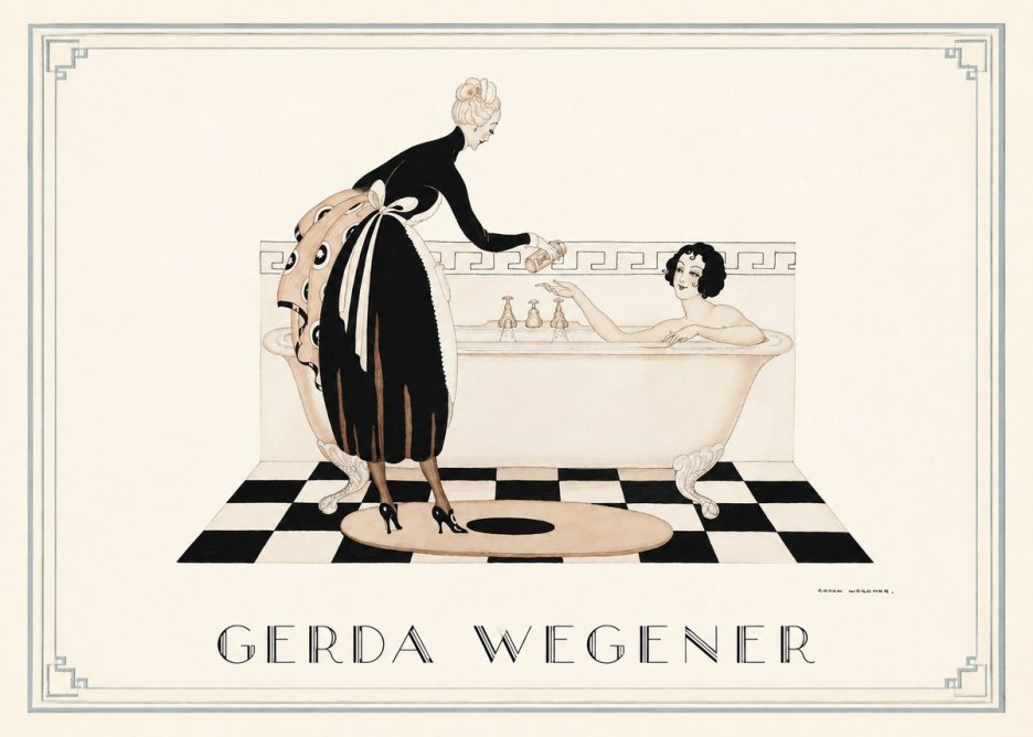Gerda Wegener Woman in Bathtub No1 - Poszter
