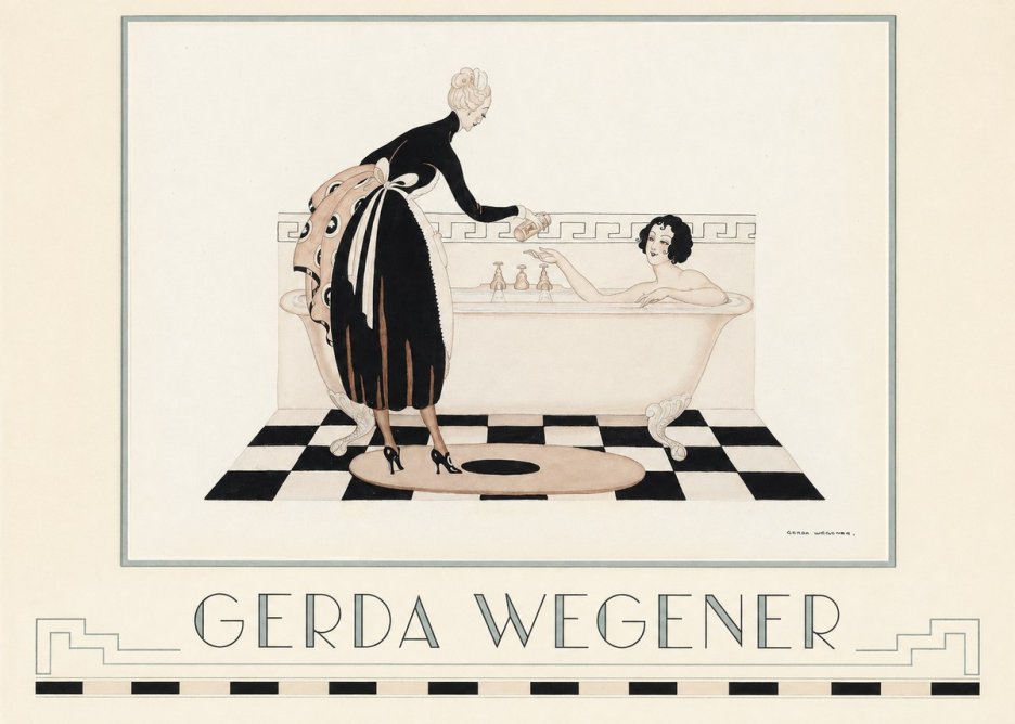 Gerda Wegener Woman in Bathtub No5 - Poszter